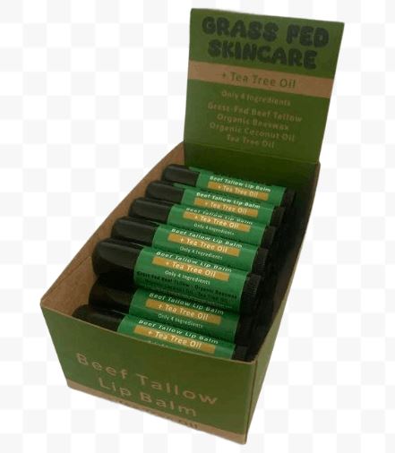 Beef Tallow Lip Balm - Tea Tree Oil Box